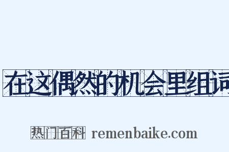 在这偶然的机会里组词是什么意思的图片